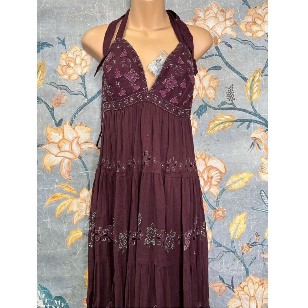 Free People Glitter Me Timbers Gown Beaded Embroidered Dress - Picture 8 of 11